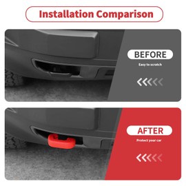 Linskip Tow Hook Covers Fit for Ford Bronco Sport 2021 2022 2023 2024, Front Bumper Tow Hook Rubber Sleeve Protectors for Bronco Sport Accessories(Red)