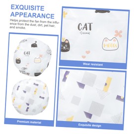 Levemolo Electric Fan Covers 3pcs Floor Type Protective Covers Round Fan Covers Dustproof Safe for Home Easy to Wash Reusable Home Supplies