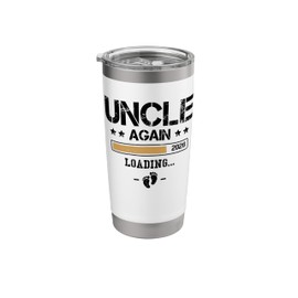 Uncle Again 2026 - Second Baby Funny Pregnancy Announcement Stainless Steel Insulated Tumbler