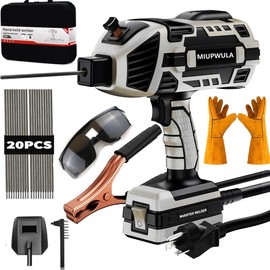 Handheld Welder Machine, 110V Portable Welding Machine with IGBT Inverter 6 Variable Current Adjustment 20-120Amp Output Portable ARC Welder Gun for 1/16"-1/8" All Size Welding Rods