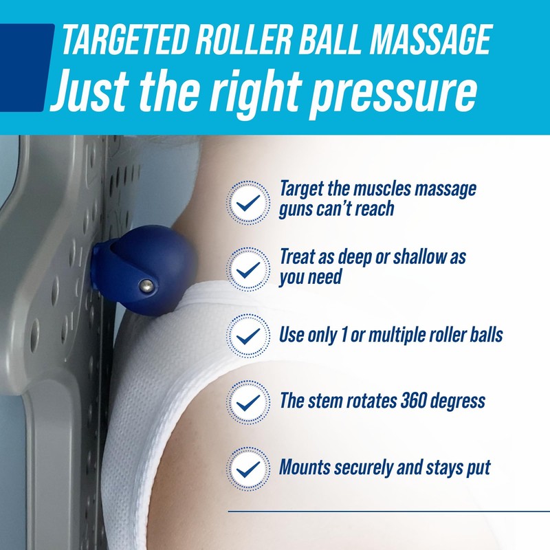 EZ-Bak Massager - Wall Mounted Roller Ball Massage for Deep