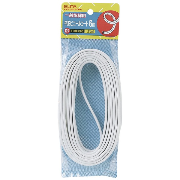 Elpa Flat Vinyl Cord/6 m White VFF – NB-6LH (W)