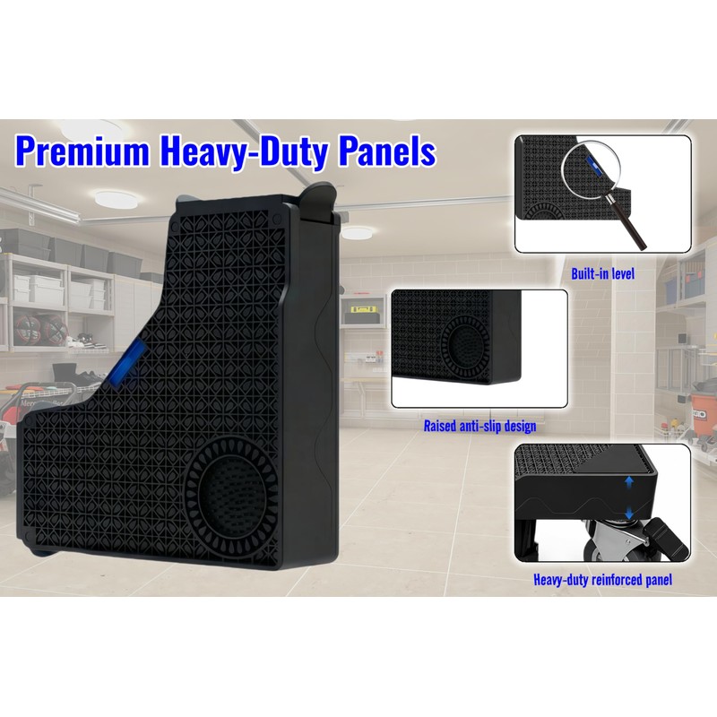 Adjustable Tire Dolly 500lb Capacity Rolling Storage Rack for Garage