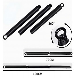 Pilates Bar, Portable Pilates Bar, Osuter Fitness Bar, 100 cm, Pilates Bar, Resistance Bands Bar, Resistance Bands Bar, for Home Yoga Pilates Stretching Bars Gym Fitness Equipment