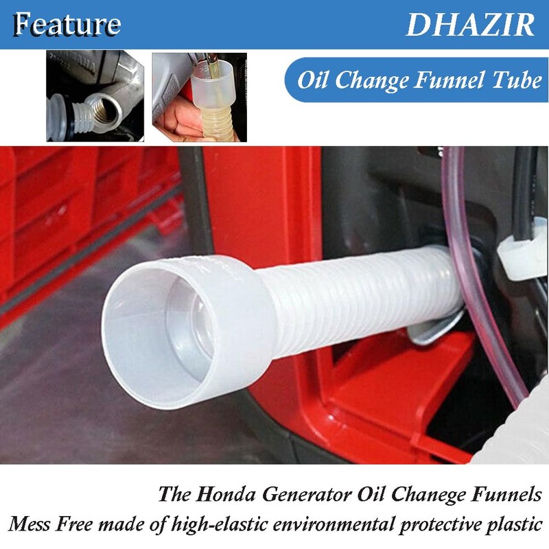 Oil Change Funnel Refueling Pipe Portable Plastic Fit for Honda