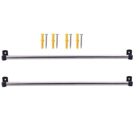 YYST Wall Hanging Tapestry Rod, Tapestry Hanger, Weaving Hanger 16" to 29" (BlackX2)