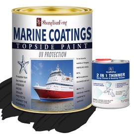 ShangTianFeng 207014 Marine Wood and Fiberglass Primer,32 Fl Oz Brilliant Black（Contains diluent）, Suitable for use on fiberglass, wood or metal surfaces above the waterline 1 Quarts