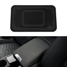 Motoforti Universal Center Console Cover Car Armrest Cover Middle Console Cover Lid for Most Vehicle SUV Car Sedan 12.6"x7.48"x0.08" Black Suede
