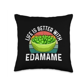 Funny Edamame Food Lover Throw Pillow