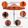 Sunnyglade 9' Solar LED Lighted Patio Umbrella with 8 Ribs/Tilt