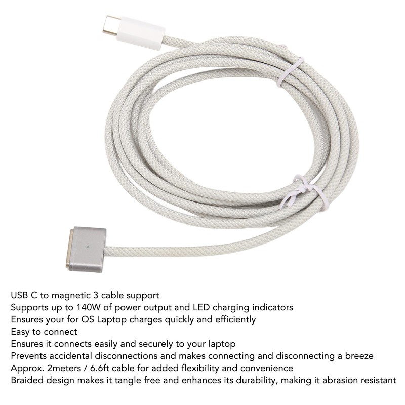 140W USB C to for Magsafe 3 Cable Fast Charging