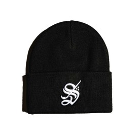 Sullen Monogrammed Tattoo Lifestyle Cuff Beanie Soft Body Embroidery Black