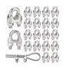 iguTrail Pack of 20 Rope Clamps, Wire Rope Clamps, 3