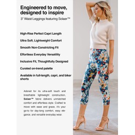 Conceited Capri Leggings for Women - High Waisted - Soft - Casual - Bloomsfield - One Size