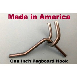 Trion Brand (75 Pack One Inch All Metal Peg Hooks for 1/8" to 1/4" Pegboard or Slatwall USA