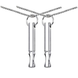 Titanium Steel Mindfulness Breathing Necklace, Anxiety Relief Fidget Pendant Tool Jewelry for Women & Men (Silvery, One size)