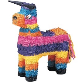 Fiesta Bull Pinata (15.25 x 5.5 x 18 Inches) for Cinco de Mayo, Birthday, Taco, Luau, Mexican theme Party Supplies or decoration or carnivals