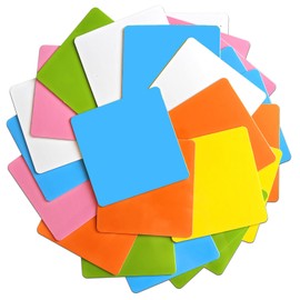 12 Pack 3"x3" Reusable Magnetic Sticky Notes, Dry Erase Whiteboard Magnets for Teachers, Classroom & Office Supplies - Eco-Friendly Multi-Color Sticky Notes for Whiteboard, Fridge, Locker, Cabinet