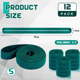 Wovnet 12 Pcs Extra Large Moving Rubber Bands for Furniture Strength Elastic Moving Bands for Mover Packing Pallet Blanket Boxes Supplies (Green,30 Inches)