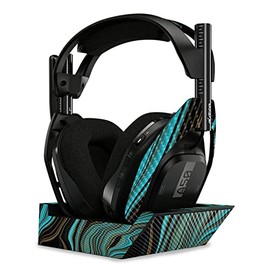 MightySkins Carbon Fiber Skin Compatible with Astro A50 Wireless Headphones + Base Station (Gen 4) - Blue Canyon | Protective, Durable Textured Carbon Fiber Finish | Easy to Apply | Made in The USA