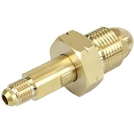 BVV Brass Butane/Propane Tank Fitting - CGA 510 x 37 Degree JIC Flared End for Secure Connection - Universally Compatible Bulkhead Tank Fitting - Easy to Set Up - For Regulator or Gas Line Integration