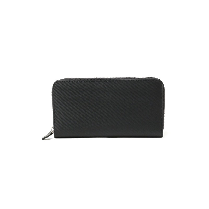 BEAMS HEART Men's Hybrid Long Zip Wallet, Black