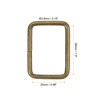 uxcell 4Pcs Metal Rectangle Ring, 1 1/2 x 1 Inch
