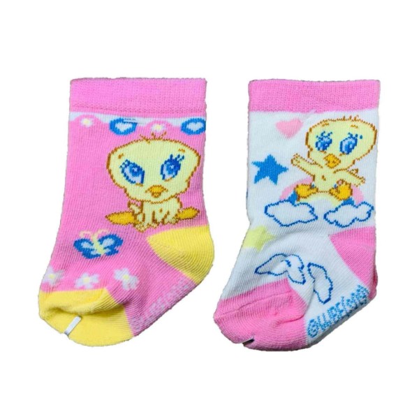 Looney Tunes Infant Bootie Socks 2 pair, 0-3 months Tweety,