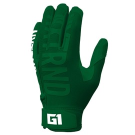 Nxtrnd G1 Youth Football Gloves, Kids Sticky Receiver Gloves (Dark Green, Youth Medium)