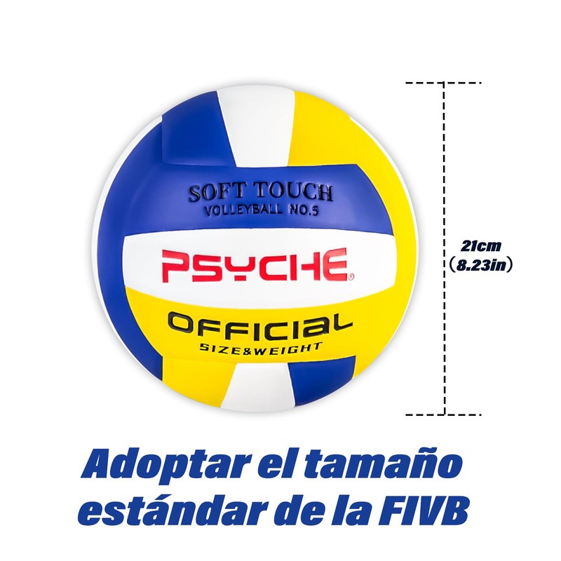 EWIEIAA balón de Voleibol， Pelota Voleibol Suave Interior y Exterior，Material