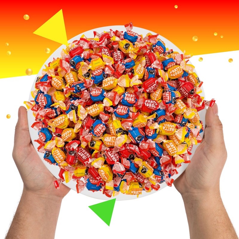 Whatta Bubble Gum Bulk | Individually Wrapped Gum, Chewing Bubble