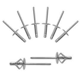 BESTYCHAO 60pcs Tri-Fold Exploding Large Head Aluminum Blind Rivet Pop Rivet Rivets - Silver(4.8x21mm)