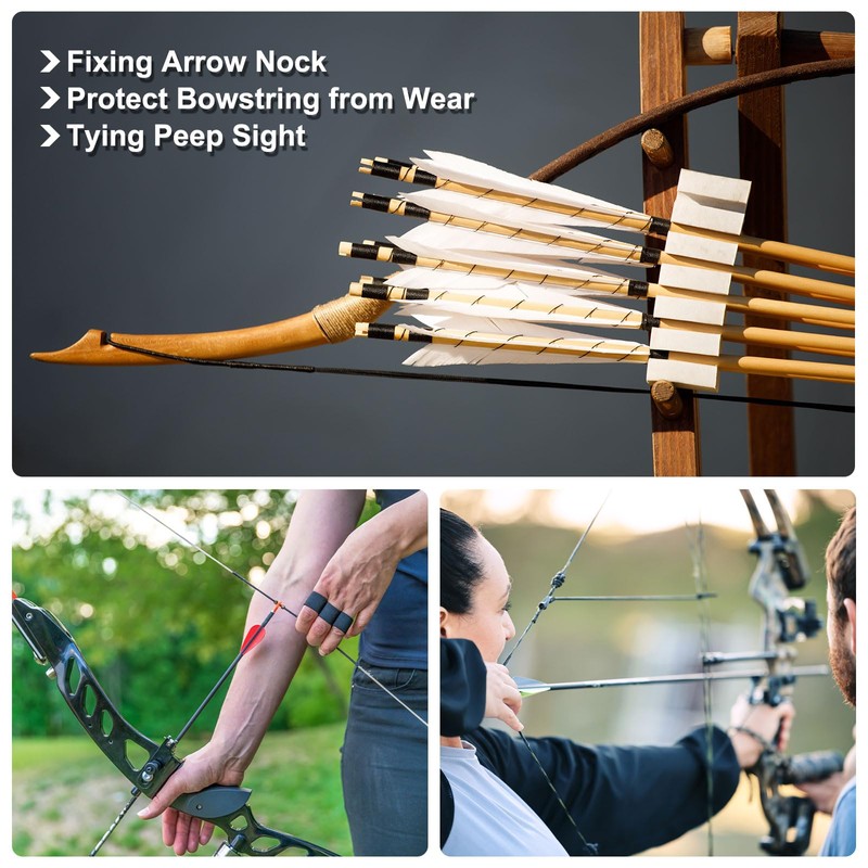 PATIKIL Archery Bow String Serving Thread 120 Yard/110M, 0.03" /