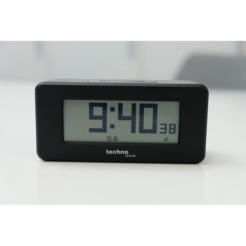 Technoline Radio Alarm Clock with Positive and Negative Display, matt