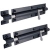 IRONTITE® 2 Pack Tower Bolt Black, Gate Bolts for Wooden