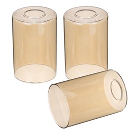 PATIKIL 6 x 4 Inch Clear Amber Glass Shades Replacement, 3pcs Handmade Glass Lamp Shade Cylinder Lampshade Light Fixture with 1-5/8" Fitter for Chandelier Pendant Wall Sconces