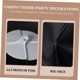 KICHOUSE Unique Cube Dice Design 5pcs Foil Balloons for Poker Theme Party Decorations Birthday Celebration