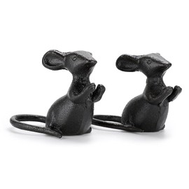 SUMTree 2pcs Cast Iron Little Cute Mouse Ornament Decorative Desktop Ornament Statues Sculptures Figurines Home Decoration