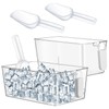Havawish 2 Set Ice Bin and Flexible Scoop Set Plastic