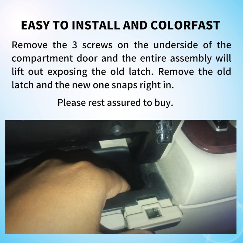 Vanshly 2 Pack Front Armrest Lid Latch Console Lock Fits