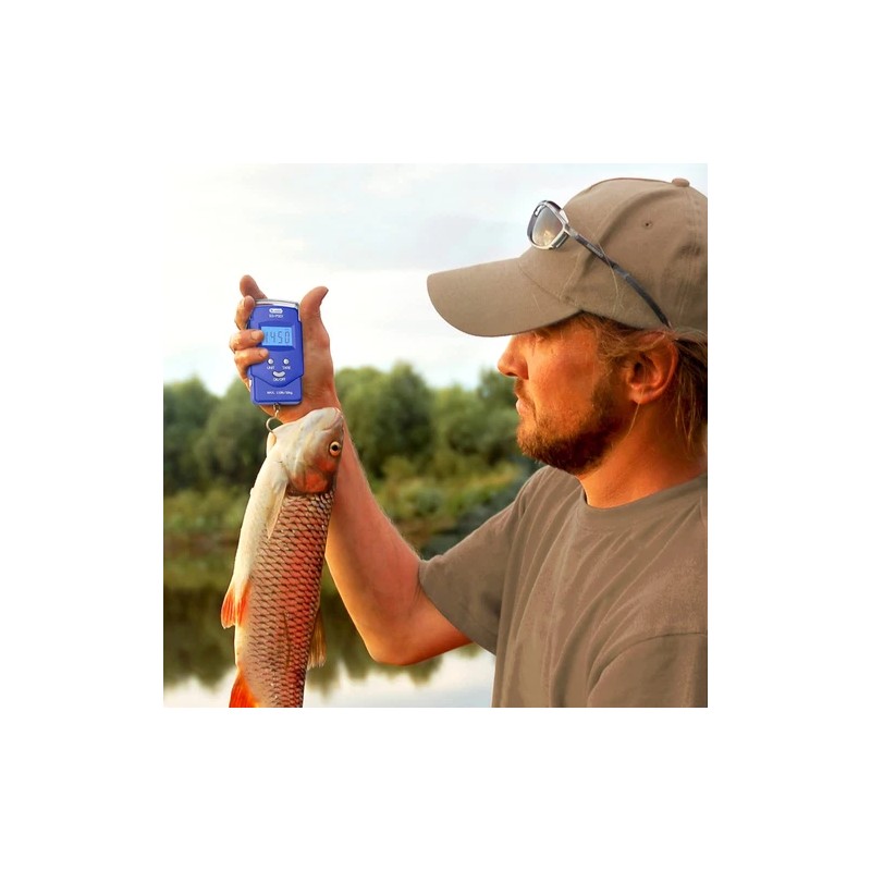 Dr.meter Fish scale, Backlit LCD Display 110lb/50kg PS01 Fishing Scale