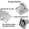 Kyuionty 4 Pcs Keyed Hasp Locks 2.5 Inch Twist Knob