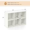 SILKYDRY 6 Cube Bookcase, 2-Tier White Bookshelf with Anti-Tipping Kits,