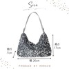 Halgio Sequin Bag, Sparkly Bag, Party Bag, Wedding Bag, Silver,