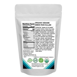 Mayan's Secret Certified Organic hulled Sesame Seeds, 2 Lbs - Gluten Free, Raw, Keto Friendly