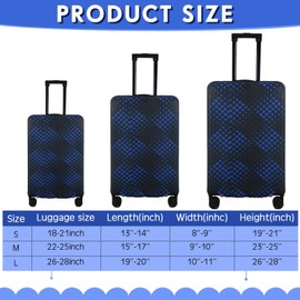 Sweetude 3 Pcs Luggage Cover Set Travel Suitcase Cover Suitcase Protective Cover Anti Scratch Luggage Cover Protector Washable Baggage Cover Fits 18-28 Inch Luggage, 3 Sizes(Rhombus Style)