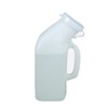 Men's Portable Urinal with Lid 1200ml Plastic Urine Bottle for