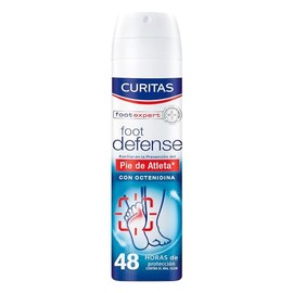 CURITAS Desodorante para pies en Spray Antibacterial Foot Defense, con Octenidina, te ayuda a prevenir el pie de atleta y que protege tus pies contra 