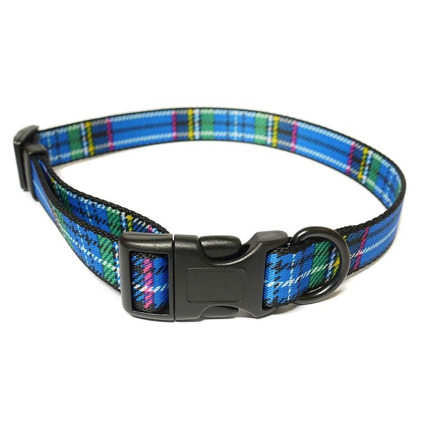 Ancol Tartan Adjustable Dog Collars (Blue)