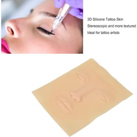 10 Piezas Piel Práctica Tatuaje para la Cara, Piel Práctica 3D Cara Falsa Silicona para Práctica Maquillaje Profesional Entrenamiento Cejas Tatuaje para Principiantes